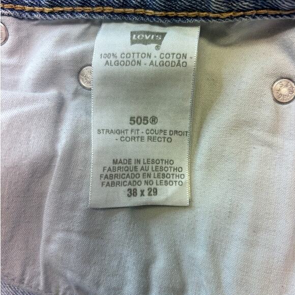 Levi’s Mens Light Wash Straight Fit 505 Jeans, Blue, size W38xL29 - Picture 11 of 16